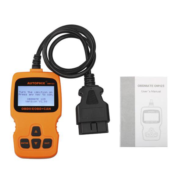 AUTOPHIX OM123 OBD2 EOBD CAN Hand held Engine Code Reader (Orange Color)