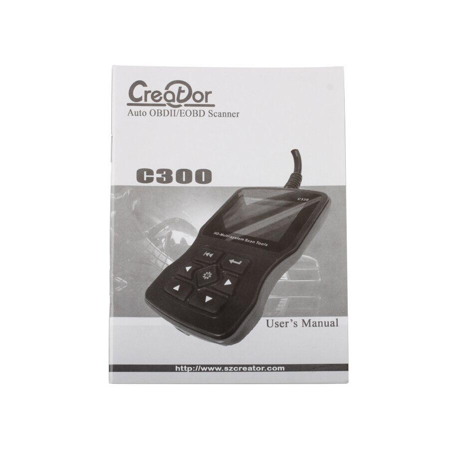 Creator C300 V4.1 OBDII /EOBD Scan Tool Hand held Scanner Free Update Online