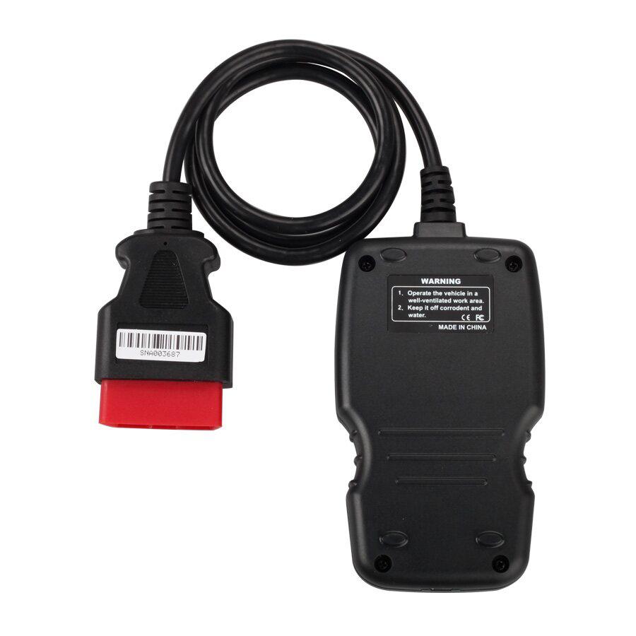 Neue Ankunft OM123 OBD2 EOBD CAN Hand held Engine Code Reader Multi Language (Black Color)