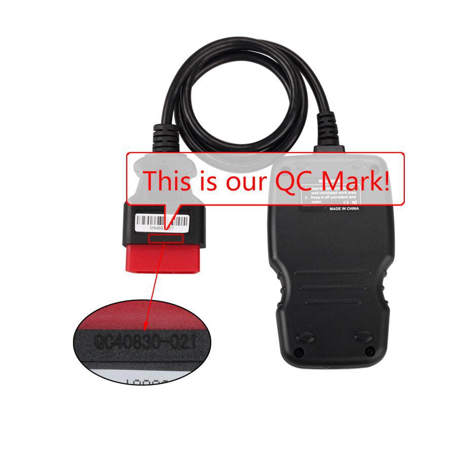 Neue Ankunft OM123 OBD2 EOBD CAN Hand held Engine Code Reader Multi Language (Black Color)