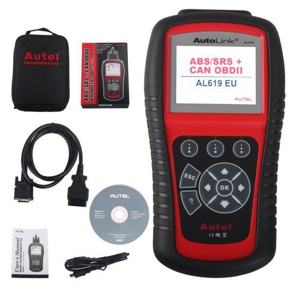 Original Autel AutoLink AL619EU OBDII CAN ABS And SRS Scan Tool Update Online