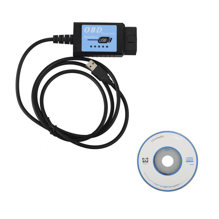 USB ELM327 V1.4 Kunststoff OBDII EOBD CANBUS Scanner mit FT232RL Chip Software V2.1