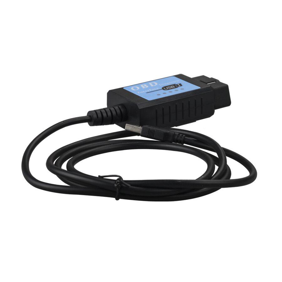 USB ELM327 V1.4 Kunststoff OBDII EOBD CANBUS Scanner mit FT232RL Chip Software V2.1