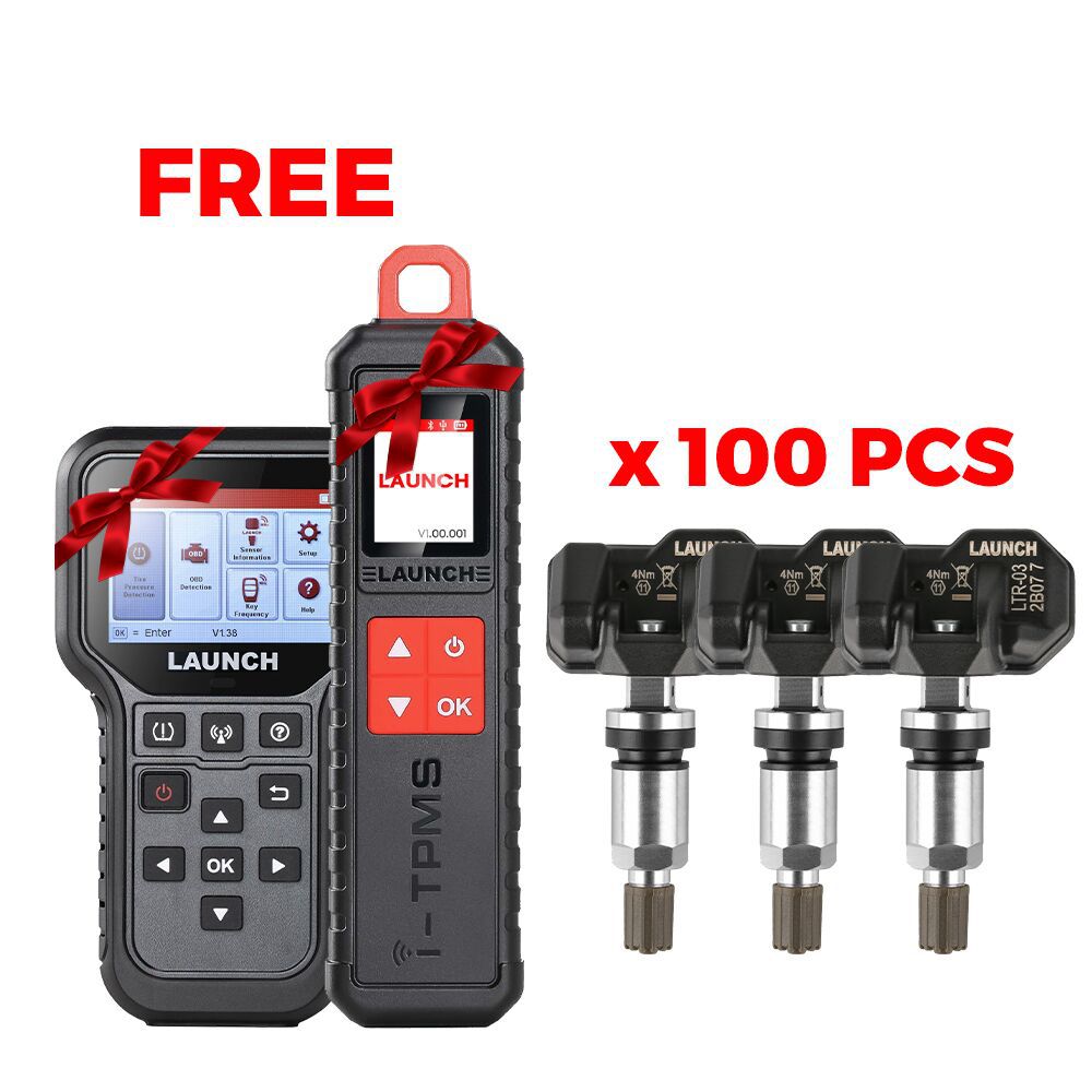 Kaufen Sie 100pcs Launch LTR-03 RF Sensor 315MHz Dot433MHz TPMS Sensor Tool Metall/Gummi Holen Sie sich kostenlos Launch i-TPMS und Launch CRT5011E TPMS Relearn Tool