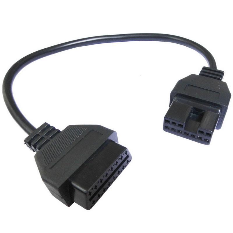 12pin OBD2 Connector Adapter für Mitsubishi Auto Diagnostic Tool -Black Head