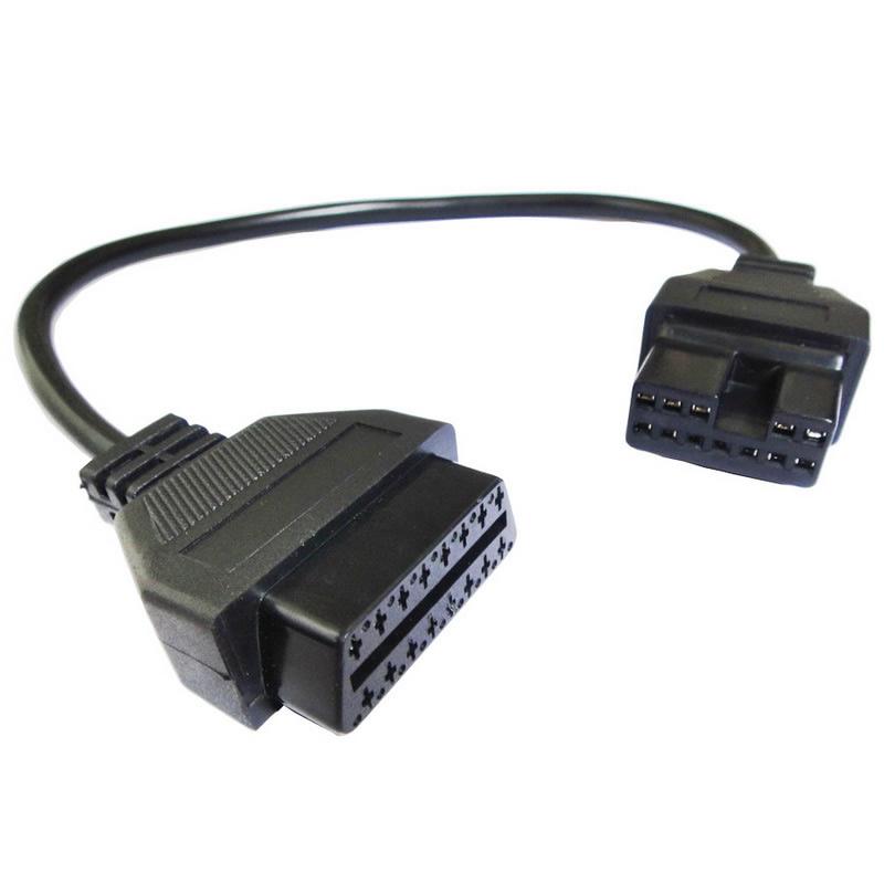 12pin OBD2 Connector Adapter für Mitsubishi Auto Diagnostic Tool -Black Head