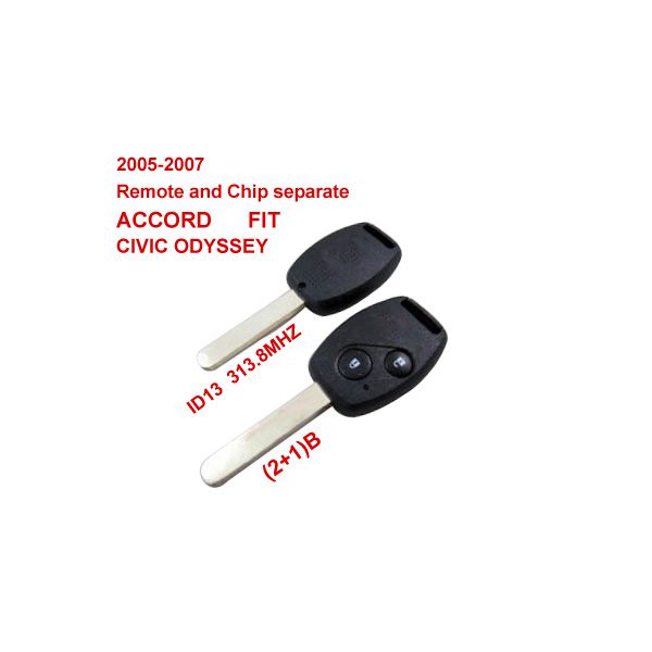 2005 -2007 Remote Key 2 +1 Button und Chip Separate ID:13 (313.8MHZ) für Honda 10pcs/lot