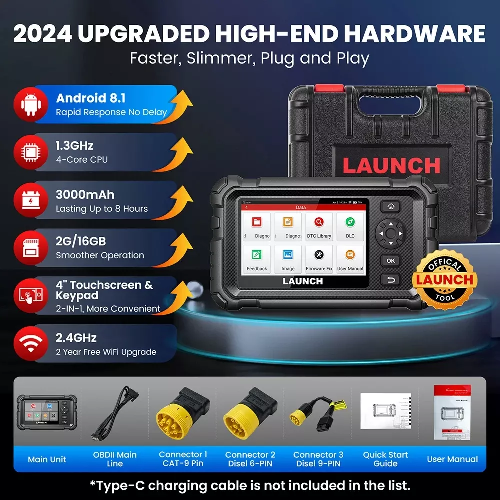 2025 Neue Launch CRP129 HD Elite 24V Hochleistungs-LKW-Diagnose-Scan-Werkzeug X431 CRP129 HD Nutzfahrzeug HD OBD2 Scanner