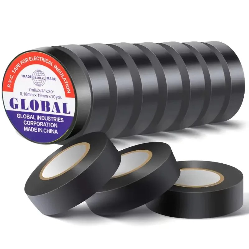 50m Hochtemperaturbeständiges schwarzes Gummi Isolierband – Robust, weich und dauerhaft für industrielle und häusliche Anwendungen