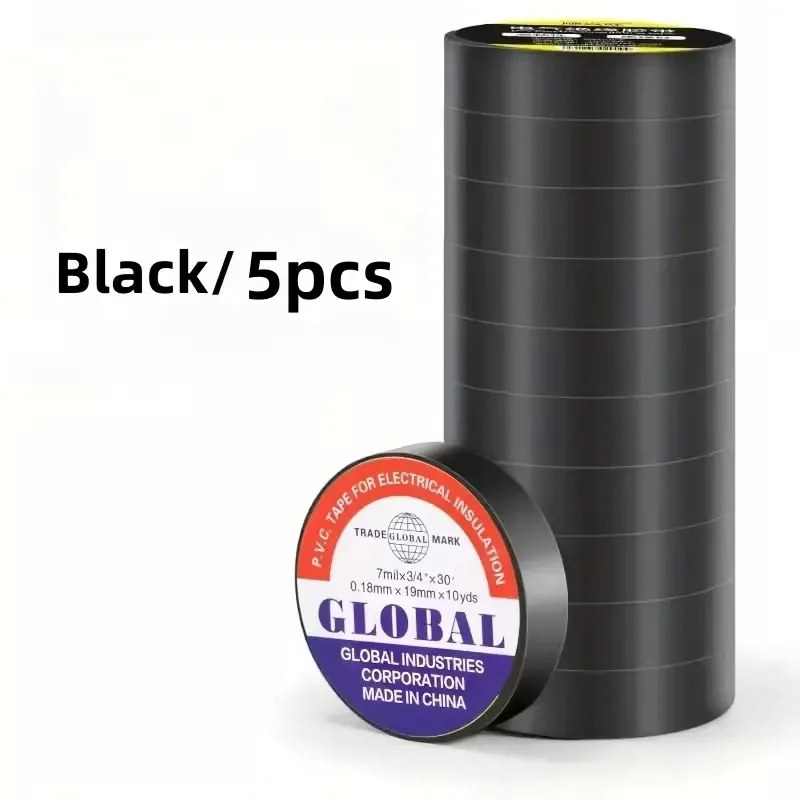 50m Hochtemperaturbeständiges schwarzes Gummi Isolierband – Robust, weich und dauerhaft für industrielle und häusliche Anwendungen