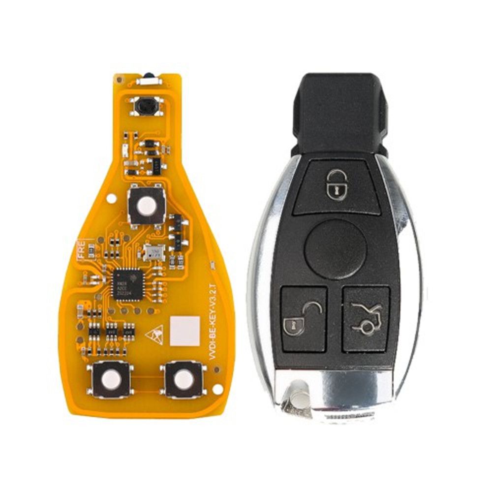 5pcs Xhorse VVDI BE Key Pro Gelbe Farbe Verion Keine Punkte mit Smart Key Shell 3 Tasten/4 Tasten mit Panik für Mercedes Benz