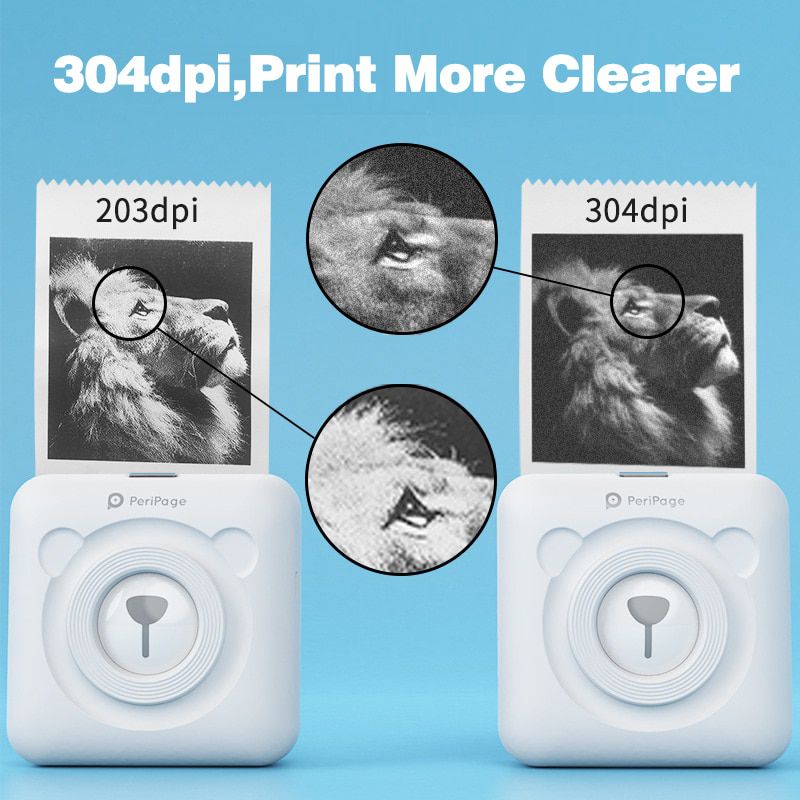 Mini Drucker A6 304DPI 1 Peripage Handheld Thermal Photo Printer Portable Bluetooth Lable Printer Soft Case Protection Multifunktions