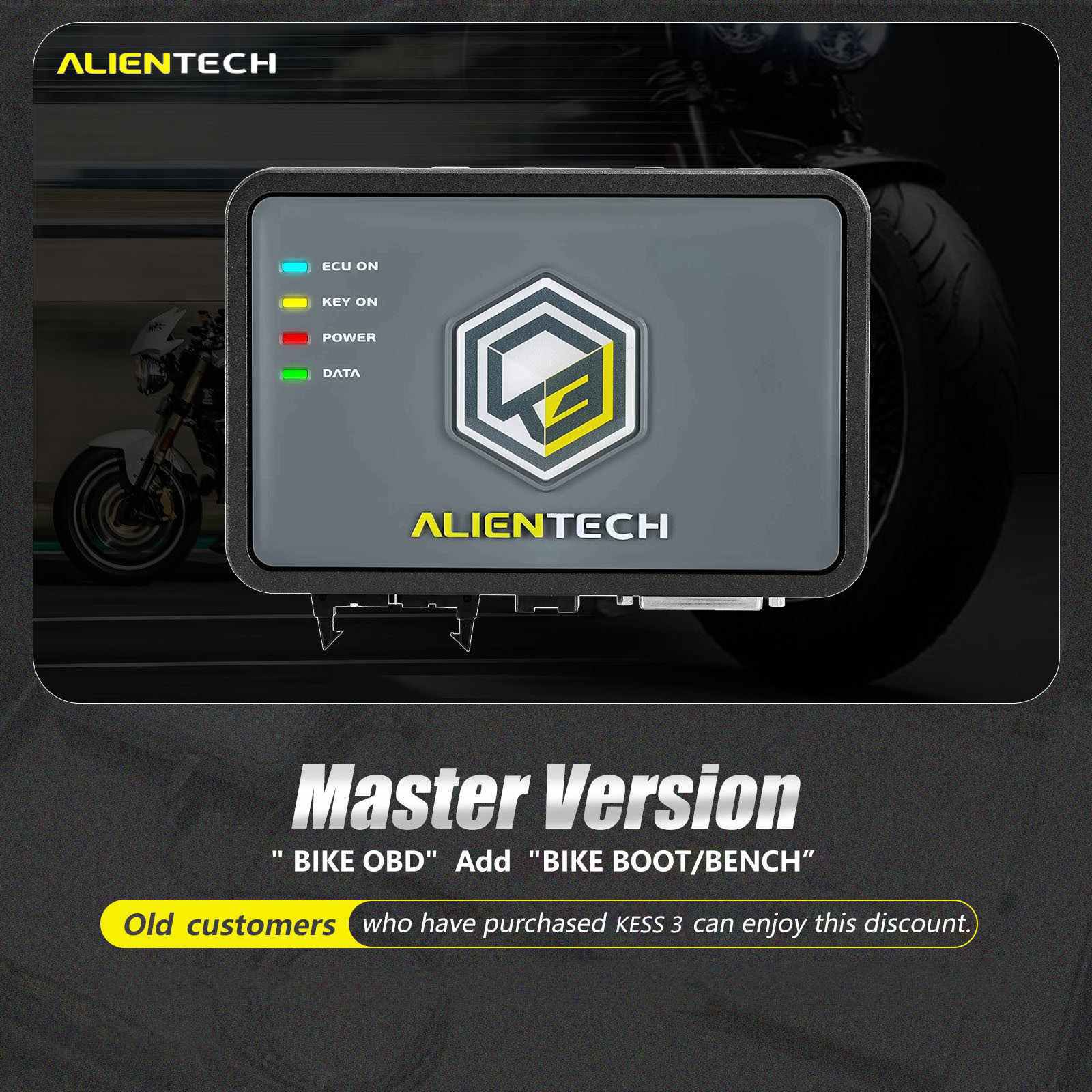 Hinzufügen BIKE BENCH BOOT Protokoll Aktivierung für Alientech KESS V3 KESS3 Master, der bereits BIKE OBD Protokoll hat