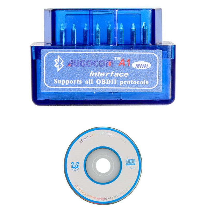 AUGOCOM MINI ELM327 Bluetooth OBD2 Hardware V1.5 Software V2.1