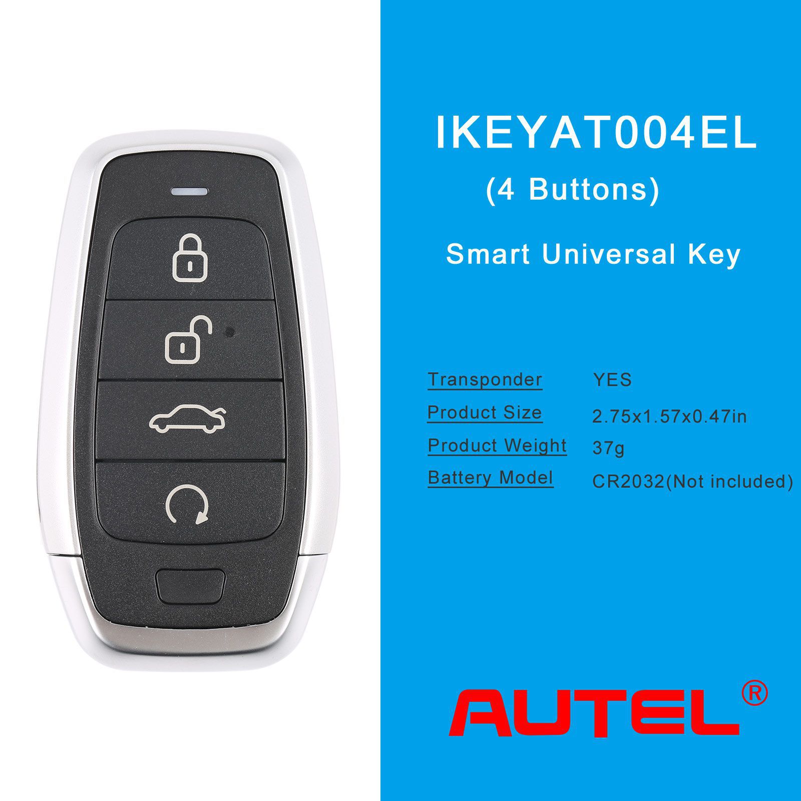 AUTEL IKEYAT004EL 4 Tasten Unabhängige Universal Smart Key 5pcs/lot