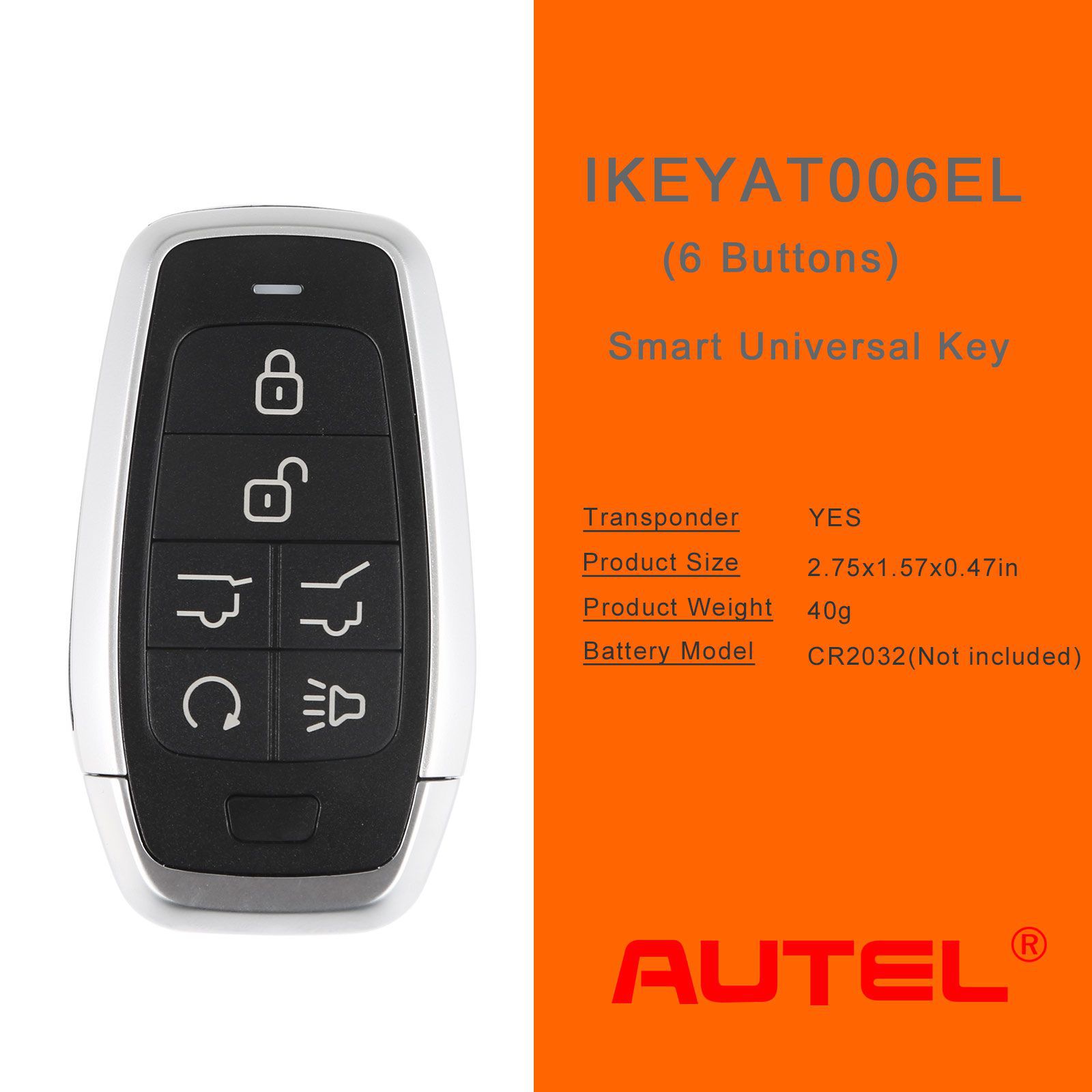AUTEL IKEYAT006EL 6 Tasten Unabhängige Universal Smart Key 5pcs/lot