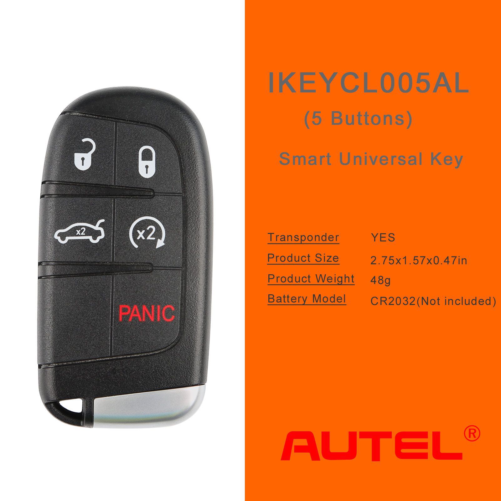 AUTEL IKEYCL005AL Chrysler 5 Tasten Universal Smart Key 5pcs/lot