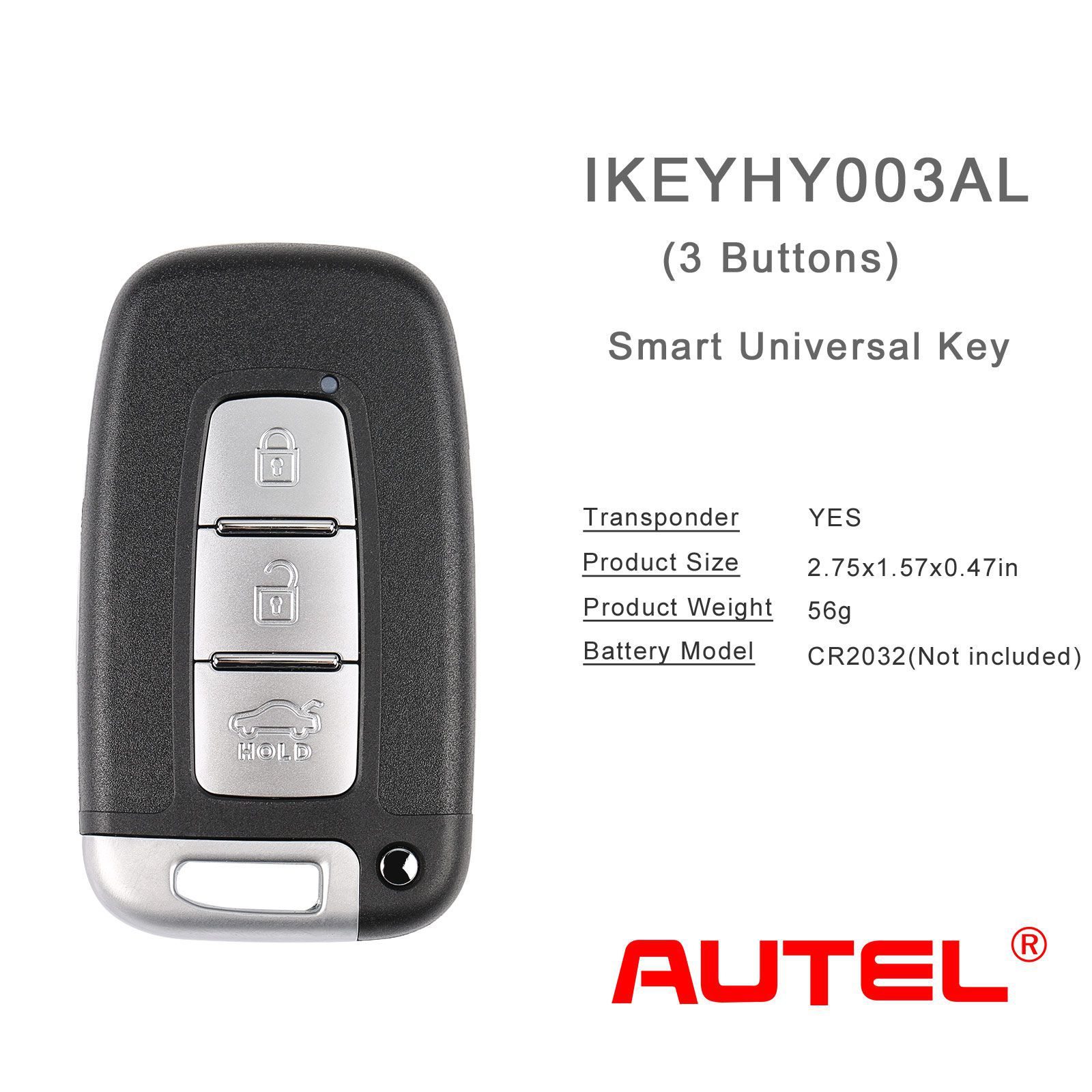 AUTEL IKEYHY003AL Hyundai 3 Tasten Universal Smart Key 5pcs/lot