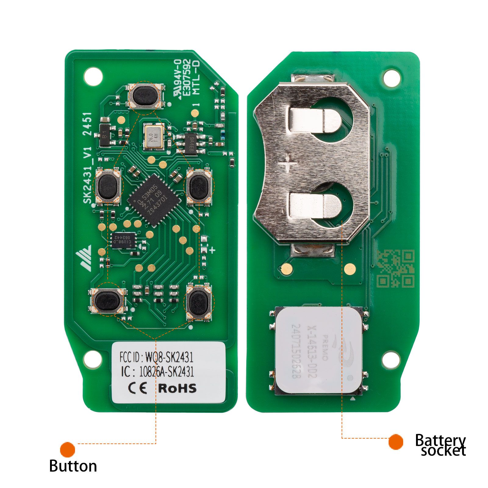 Autel IKEYLR005AL Land Rover Style Smart Key 315/433 MHz 5 Buttons 5pcs/lot