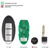 AUTEL IKEYNS004AL Nissan 3 Tasten Universal Smart Key 5pcs/lot