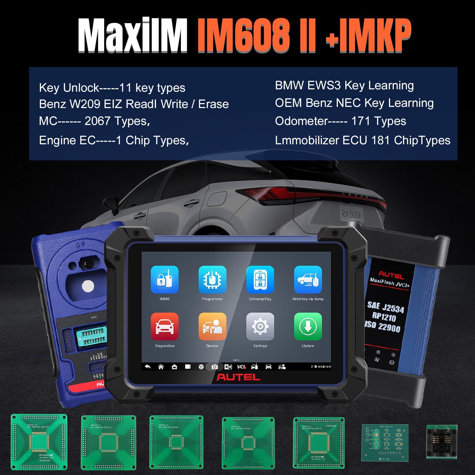 2025 Autel MaxiIM IM608 PRO II (IM608S II/IM608 II) Automotive All-In-One Key Programming Tool Support All Key Lost