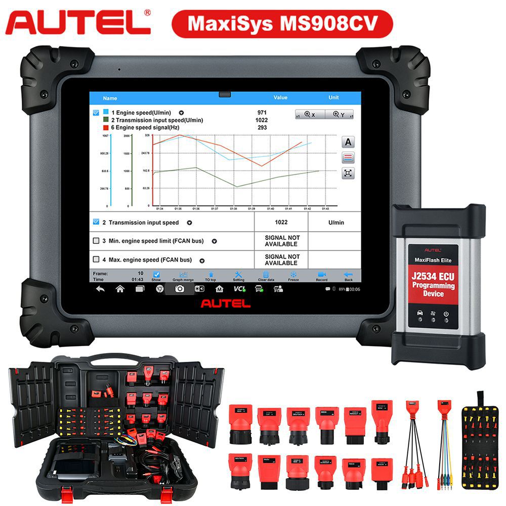 Autel MaxiSys MS908CV Diagnostic Scan Tool für Schwerlastwagen und Nutzfahrzeuge