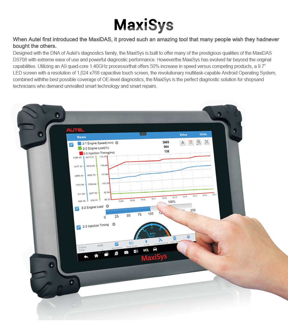 Autel MaxiSys Pro MS908P Car Bluetooth /WIFI Diagnostic / ECU Programming Tool