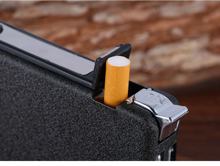 Automatische Abstoßung Butan Lighter Cigarette Case