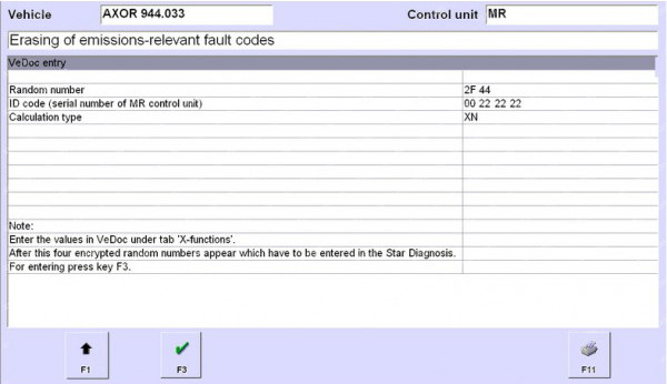 MERCEDES -BENZ DAS FDOK /VEDOC ENCRYPTED RANDOM 5