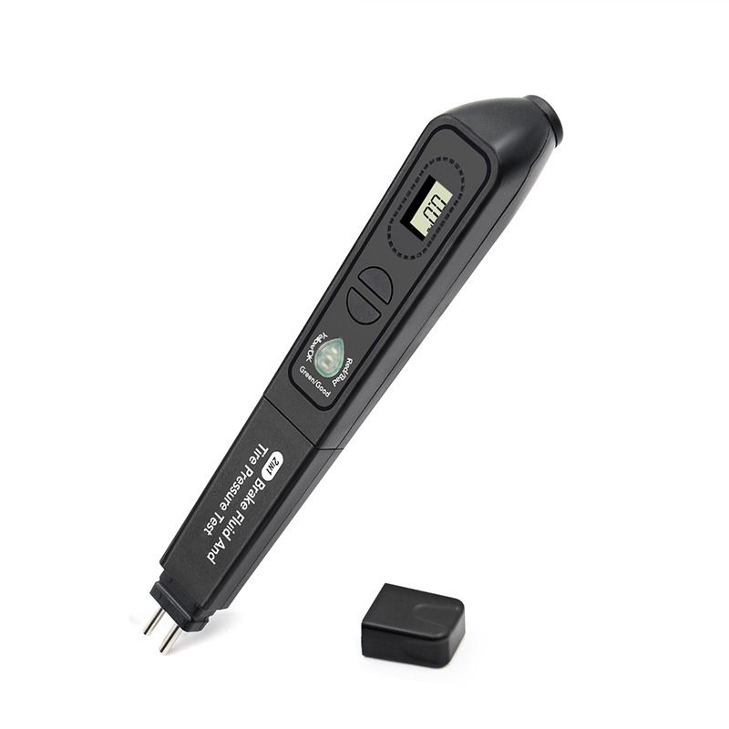 Brake Fluid and Tire Pressure 2 in 1 Tester Brake Fluid Test Pen Pressure Gauge 2 in 1 Digital LCD Screen Detection