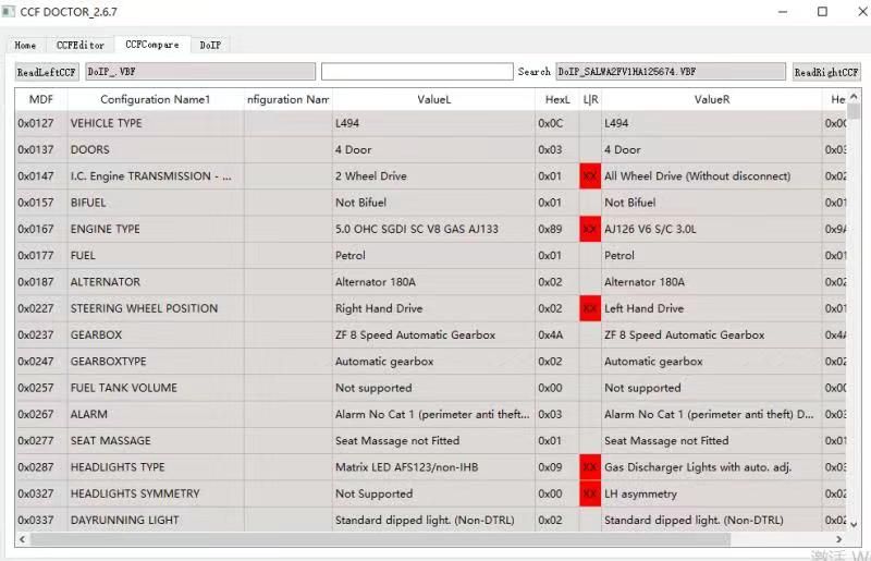 CCF Doctor Editor 3.2.1 for 2017-2024 JLR Jaguar via OBD2 No Need Shipping Work for ENET Cable