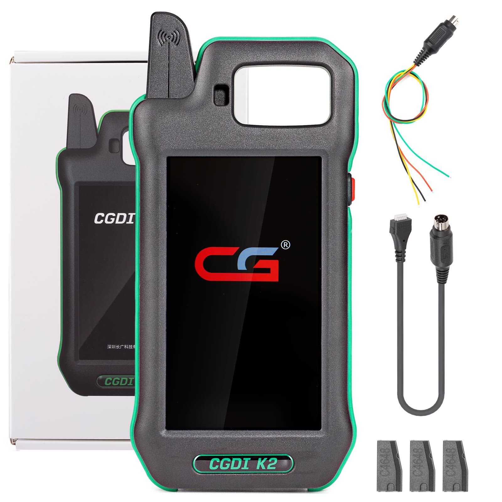 CGDI K2 Remote Key Programmer Remote Generator With 3 pcs CGDI C4648 Super Chips Support 96Bit ID48 Copy Newly Add BMW BDC3 Key Copy