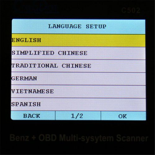 Creator C502 BENZ,OBDII/EOBD Multi-System Scanner