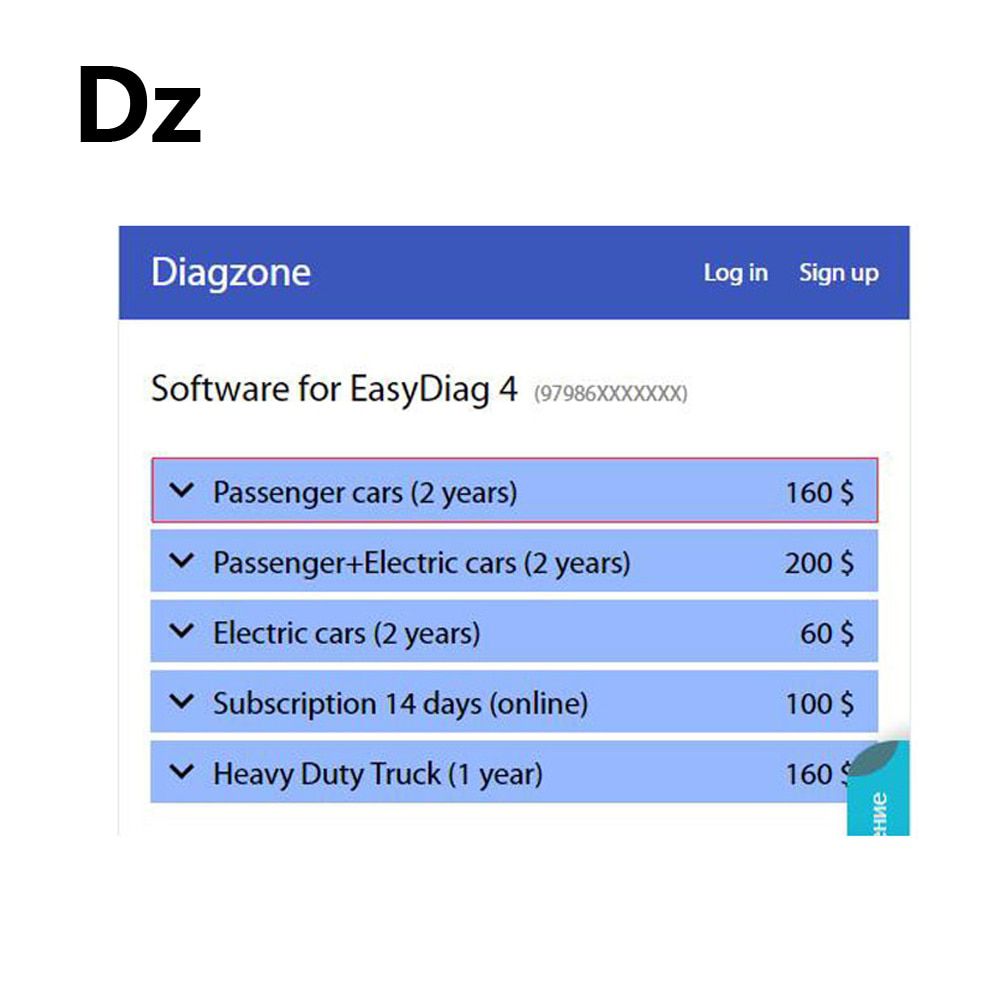 Diagzone XDIAG X-PRO5 Software Open Software Abonnement Personenwagen Easydiag