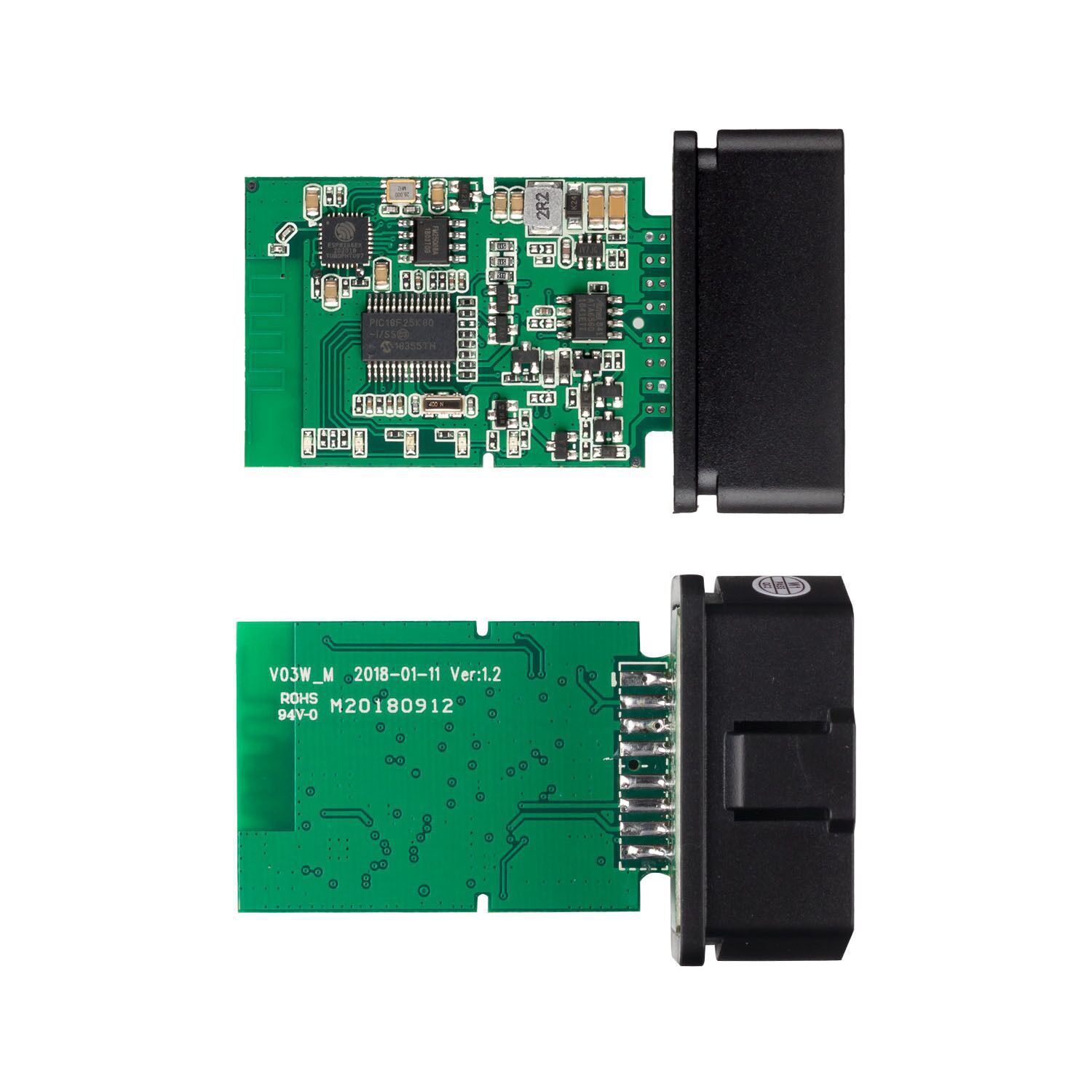 Hochwertiges OBD II ELM327 WIFI Auto Fehlerdiagnoseinstrument für Android und Apple iOS System PIC25K80 Chip OBD2 ELM 327