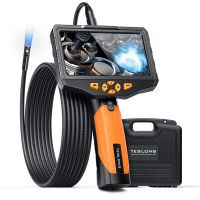 5 inches IPS Inspection Camera Dual Lens Borescope Endoscope Camera with 7 LEDs