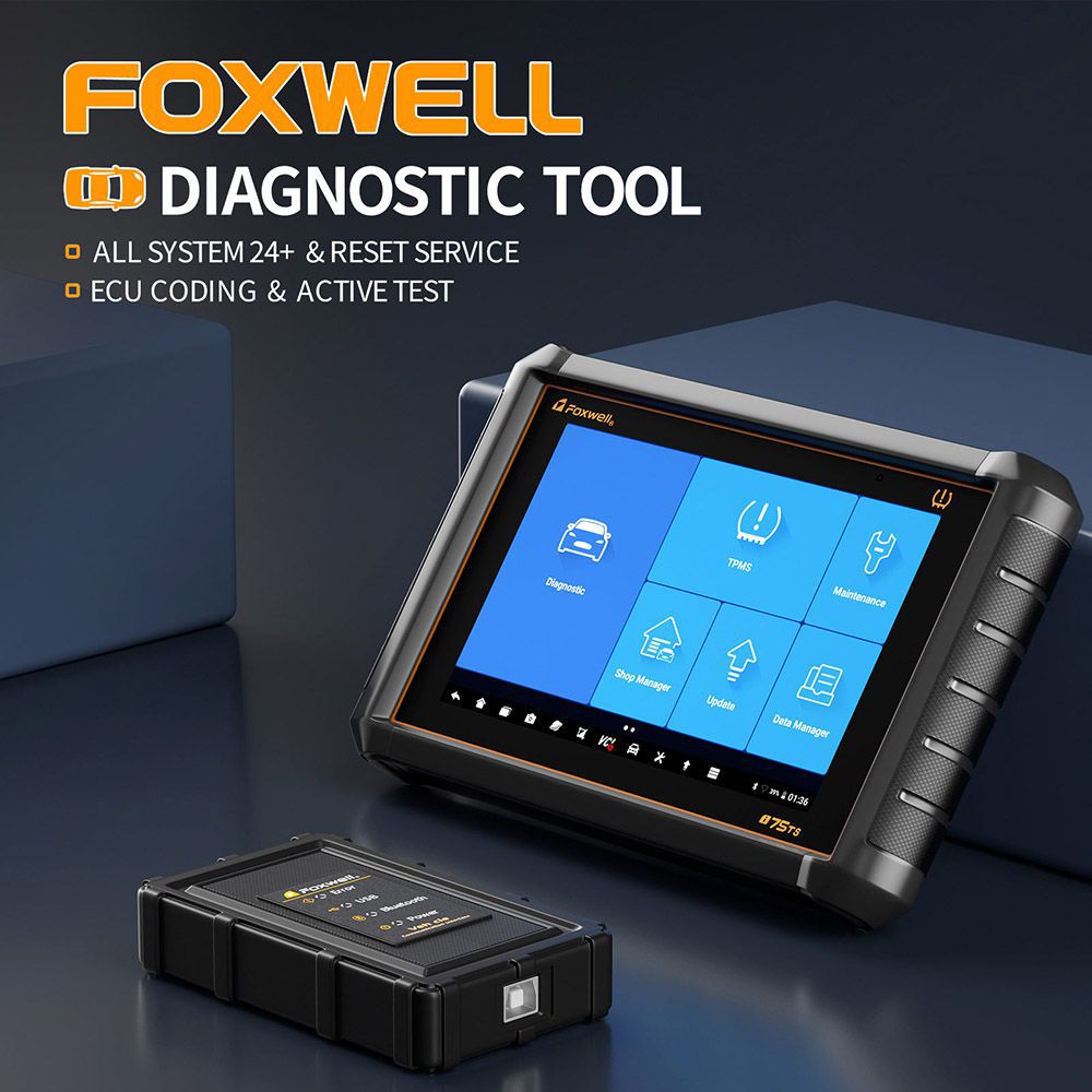 Foxwell i75TS Premier Online Programming Diagnostic Tool mit 35 Service Reset Functions Unterstützung TPMS Programmierung