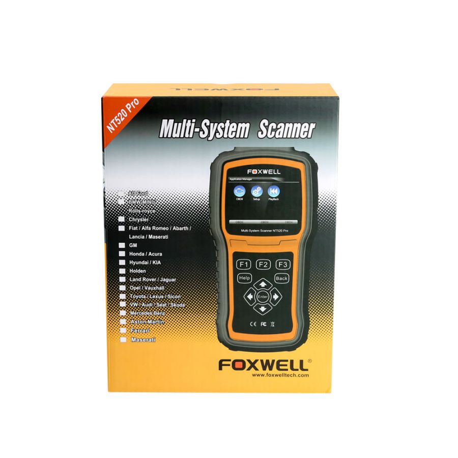 Foxwell NT520 Pro Multi -System Scanner Add Mercedes Benz Firmware Update Version von NT510 Free Update Online
