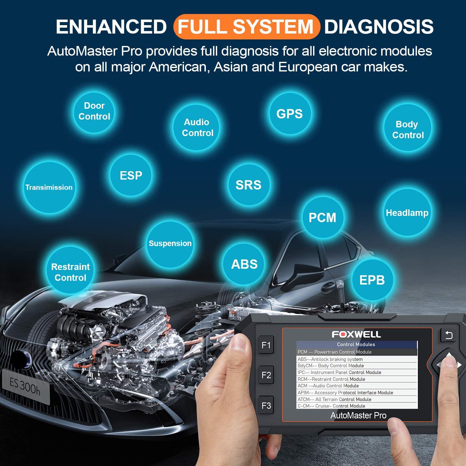 Foxwell NT624 Elite OBD2 Scanner Full System OBD2 Automotive Scanner EPB Oil Reset Diagnostic Tool Car Accessories Kostenlose Aktualisierung