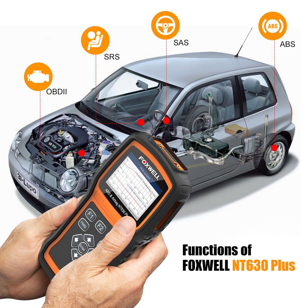 Foxwell NT630 Plus OBD2 Car Diagnostic Tool ABS Blutung Airbag Reset SAS Kalibrierungscode Reader ODB2 OBD2 Automotive Scanner