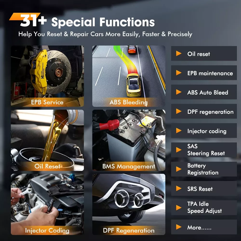 FOXWELL NT809BT OBD2 Bluetooth Kfz-Scanner Alle System BiDirectional Scan Tool 30+ Zurücksetzen OBD2 Code Reader Diagnosewerkzeug