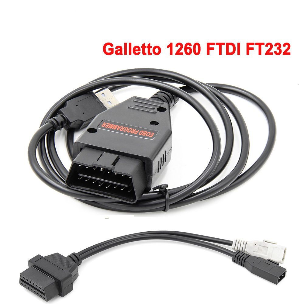 Galletto 1260 ECU Chip Tuning Tool OBD2 Auto Diagnotic Tools FTDI Chip ECU Flasher Programmierer Lesen&Schreiben Auto OBD 2 Scanner Kabel