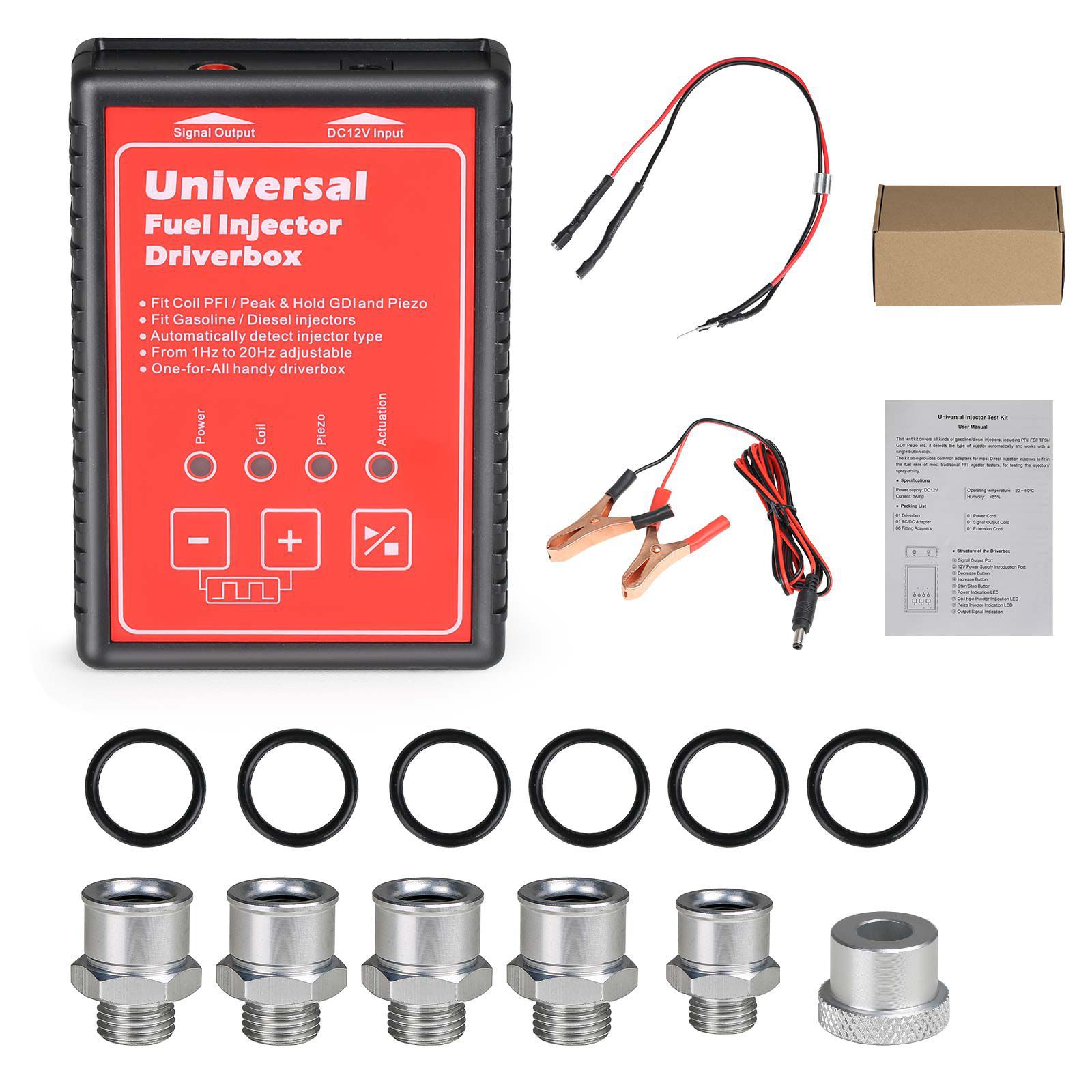 GD1 Universal Fuel Injector Drivebox Fit alle Arten von Injector Interface automatisch erkennen Injector Typ