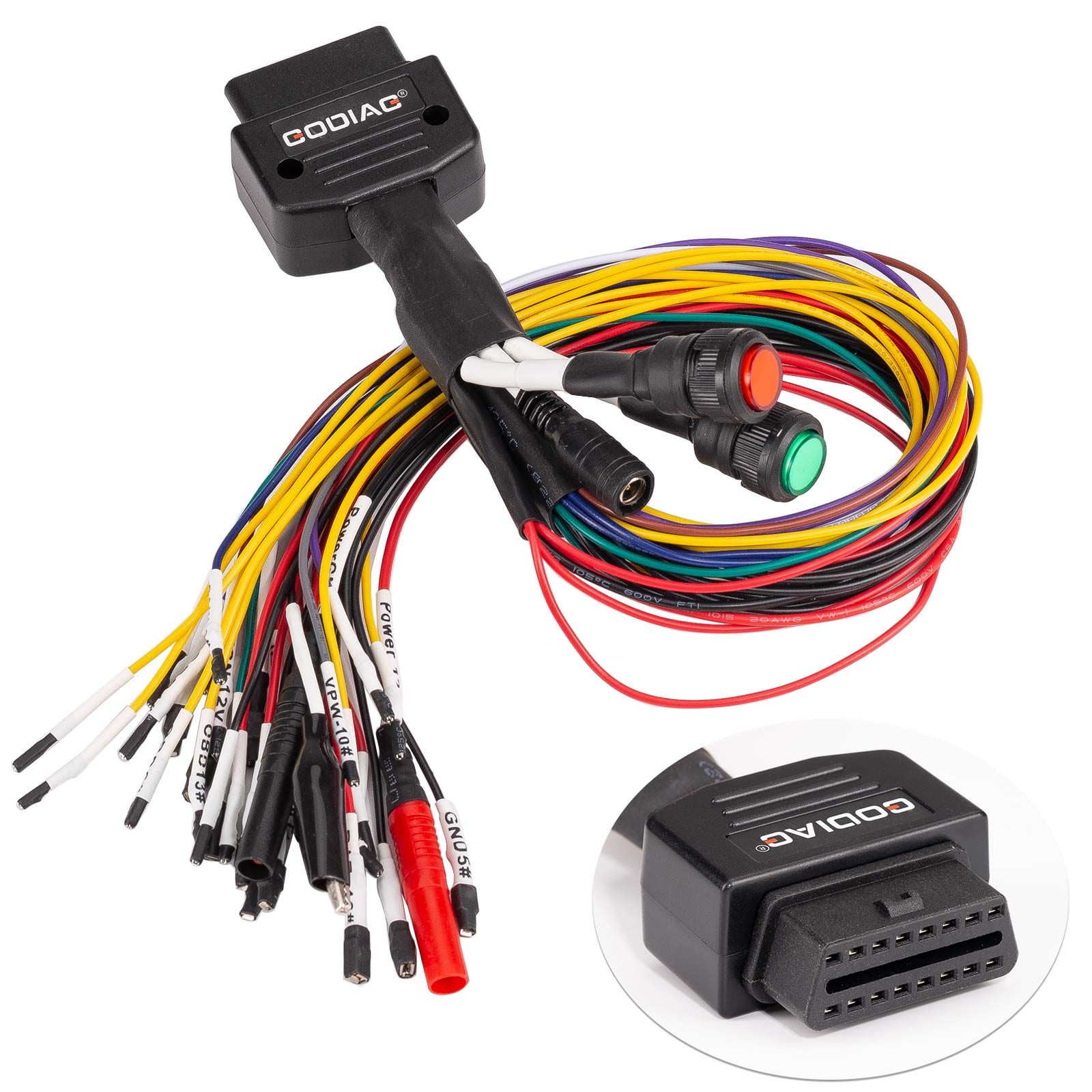 GODIAG ECU IMMO Prog AD GT105 II Break Out Box ECU Connector + Full Protocol OBD2 Universal Jumper Breakout Tricore Cable