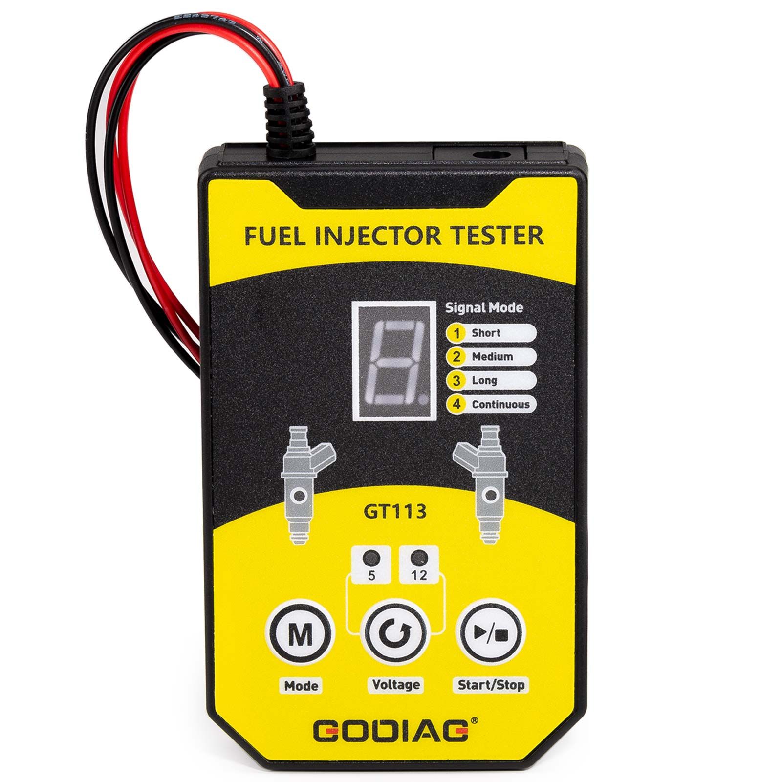 2025 GODIAG GT113 Universal Fuel Injector Tester & Cleaner Kit – 6 Adapter Sizes & 8 Pulse Modes for Cars, Motorcycles & Light-Duty Vehicles