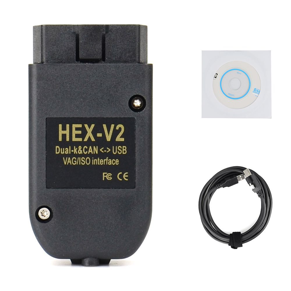 HEX-V2 HEX V2 Dual K& CAN USB VAG Car Diagnostic Schnittstelle V19.6 für Volkswagen Audi Seat Skoda