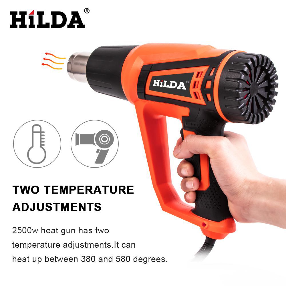 HILDA 2500W Heat Gun mit einstellbaren 2-Temperaturen Advanced Electric Hot Air Gun 220V Power Tool