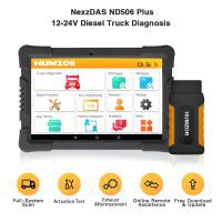 Humzor NexzDAS ND506 Plus Vollversion 10 Inch Tablet für 12V-24V Diesel Nutzfahrzeuge Diagnostic Tool mit 10 Converter