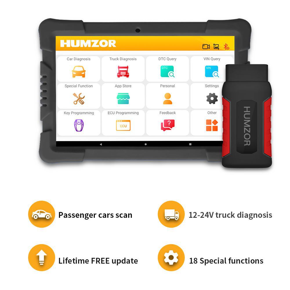 Humzor NexzDAS ND606 Plus Benzin und Diesel Integrierte Auto Diagnose Tool OBD2 Scanner für beide Autos und Heavy Duty Trucks