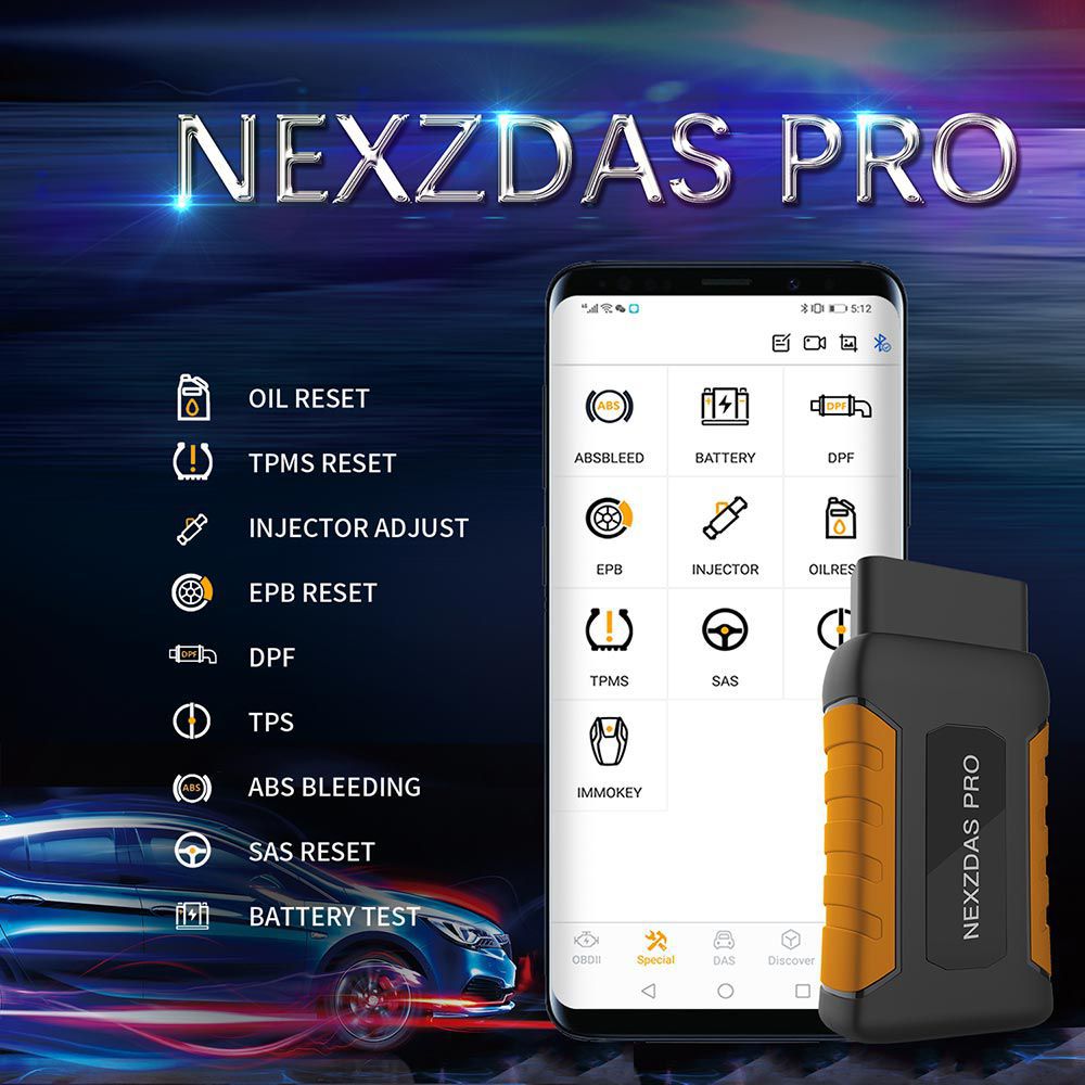 Humzor NexzDAS Pro Komplettsystem OBD2 Bluetooth Auto Diagnostic Tool mit speziellen Funktionen